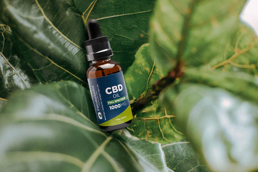 A bottle of Farmulated CBD oil