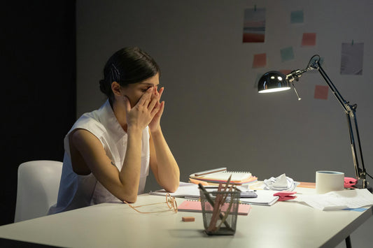 Woman stressing and looking for the best over the counter Xanax alternative