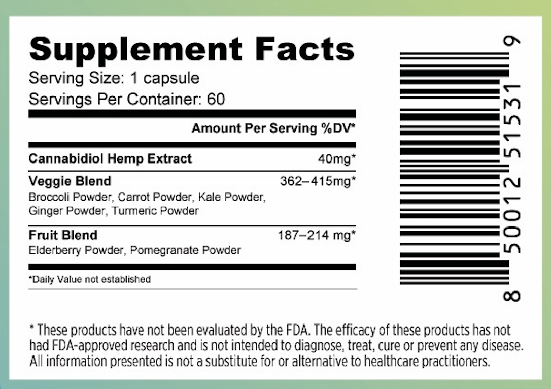 Joint Jubilee Capsules - Fruit, Veggie & CBD Joint Support Joint Jubilee Capsules - Fruit, Veggie & CBD Joint Support